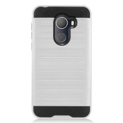 Alcatel REVVL, Walters, A30 Fierce 2017 Armor Hybrid Case (Silver)